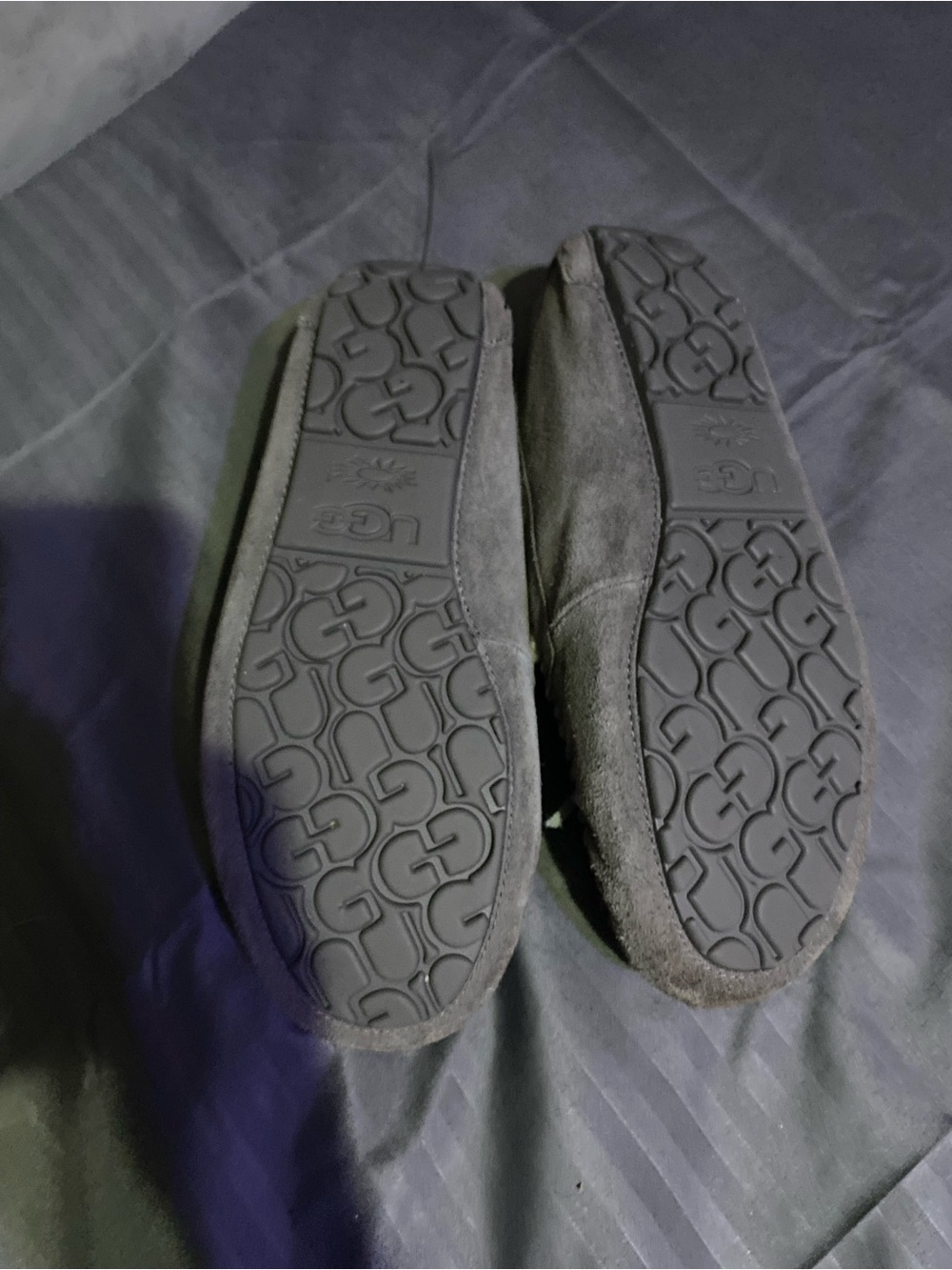 UGG Charcoal Suede Slip-On Loafers